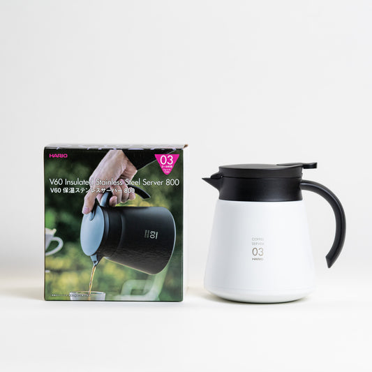 Hario V60 Insulated Steel Server 03 (White)